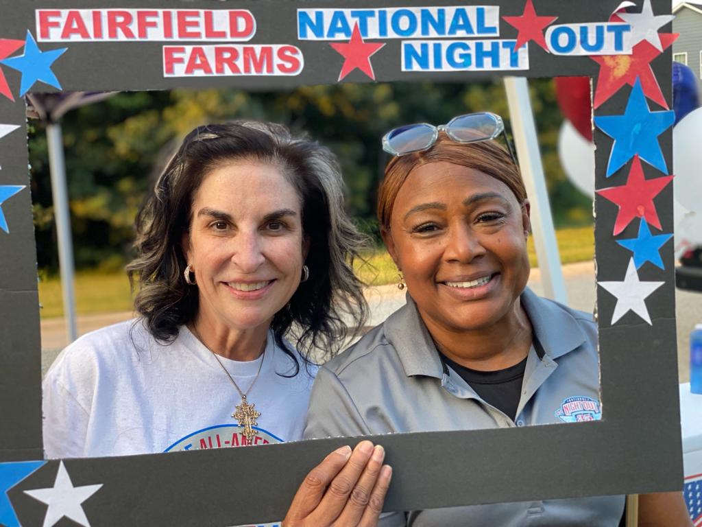 National Night Out two women, Crime Prevention Speicialist and Councilwoman